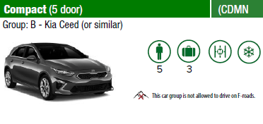 Europcar categorie B