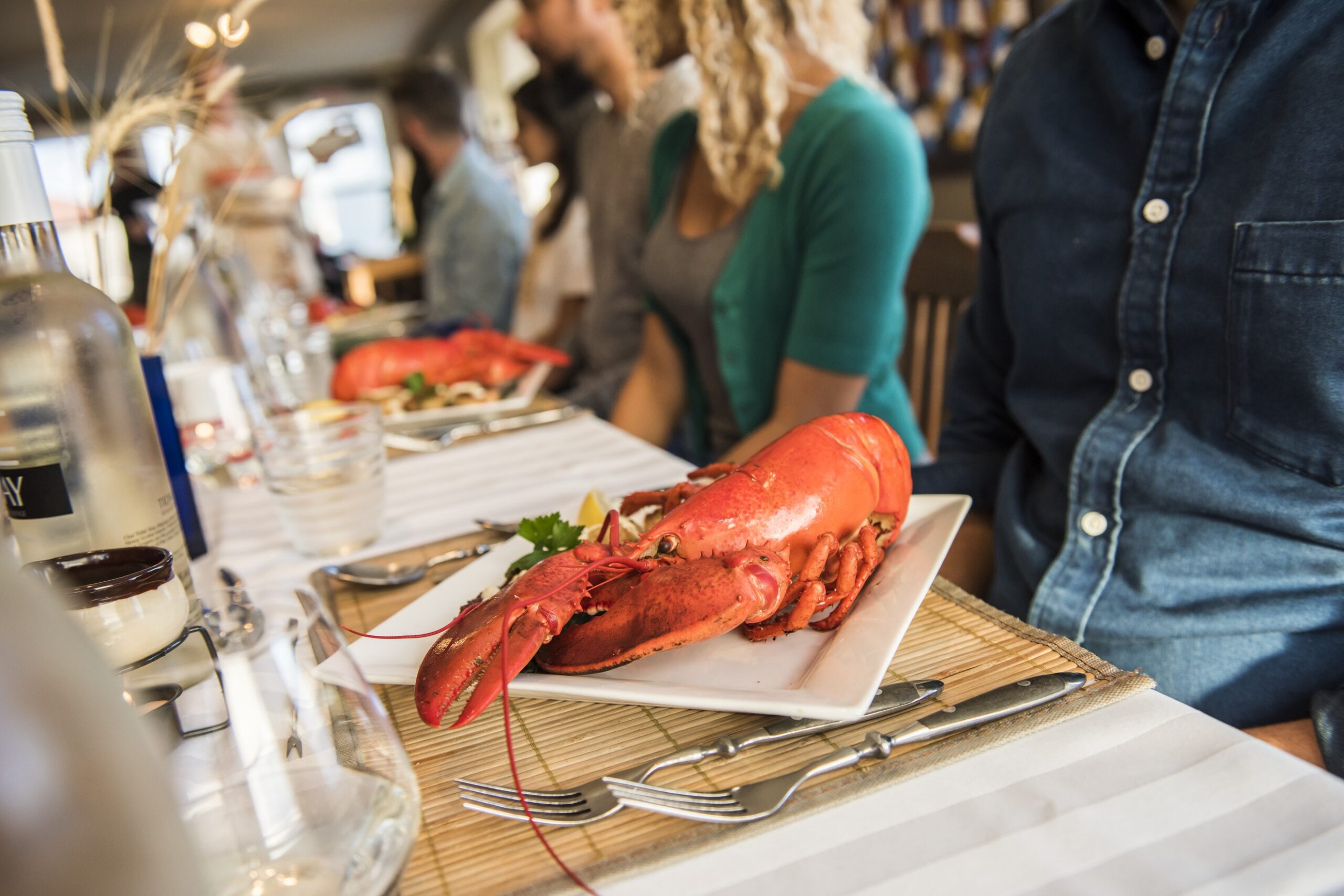 Verse kreeft in een restaurant in Newfoundland