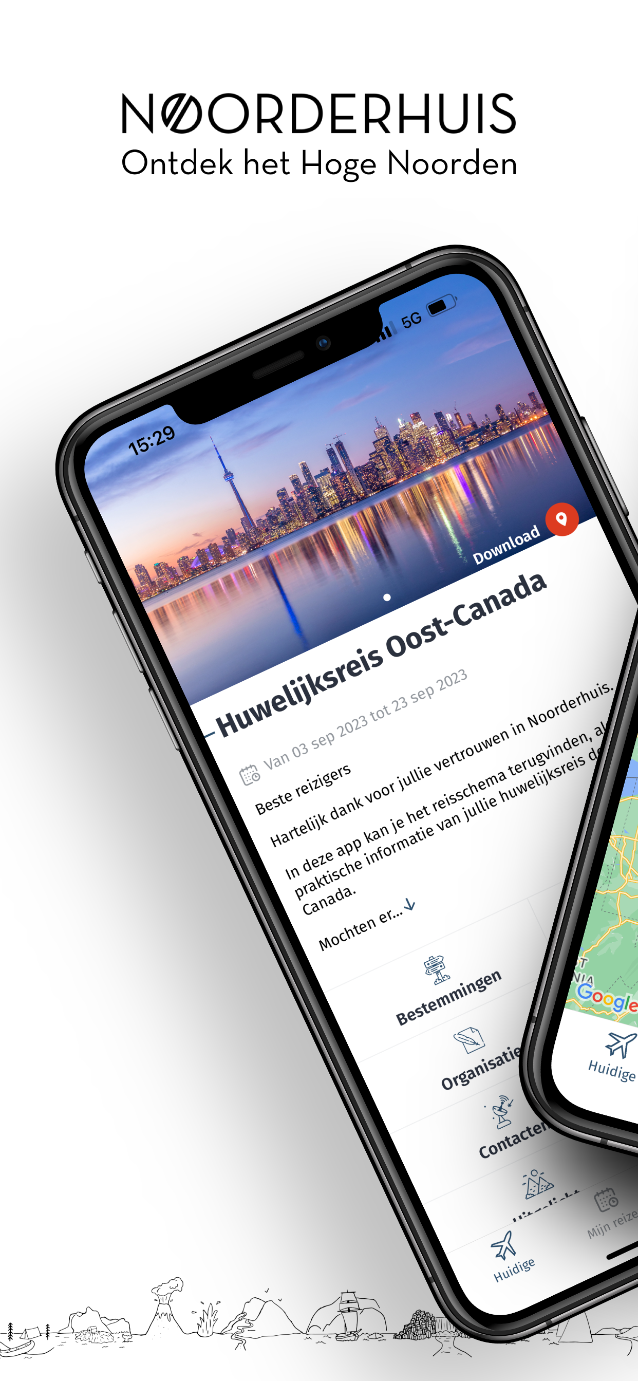 Noorderhuis-app screenshot homepagina