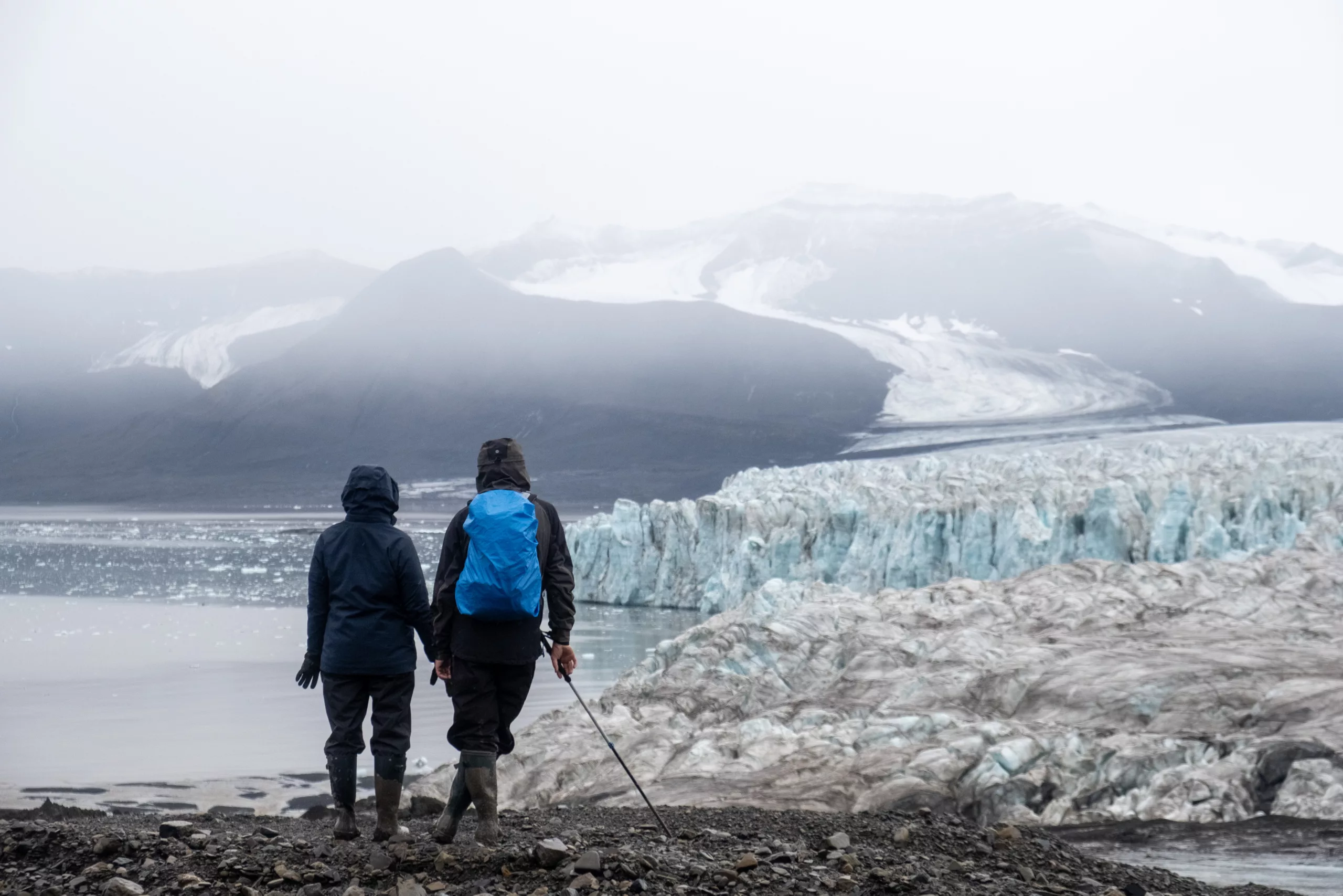 Gletsjers overschouwen in Spitsbergen