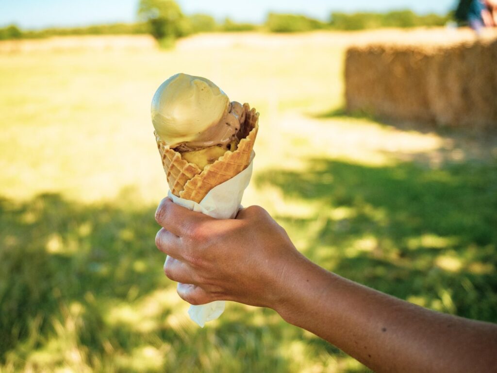Denemarken in de zomer ijsje