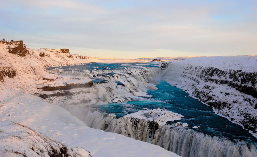 Winterse roadtrip IJsland gulfoss waterval
