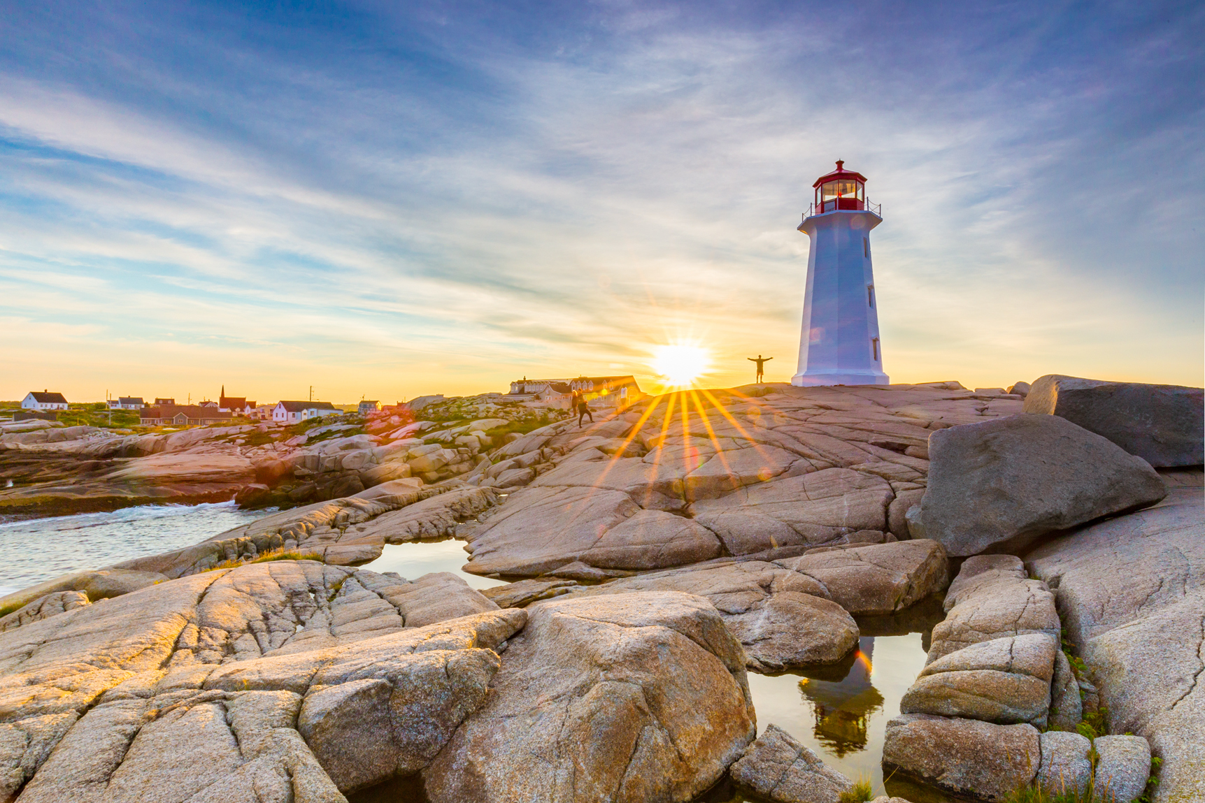 Peggy's Cove vuurtoren reizen naar Nova Scotia